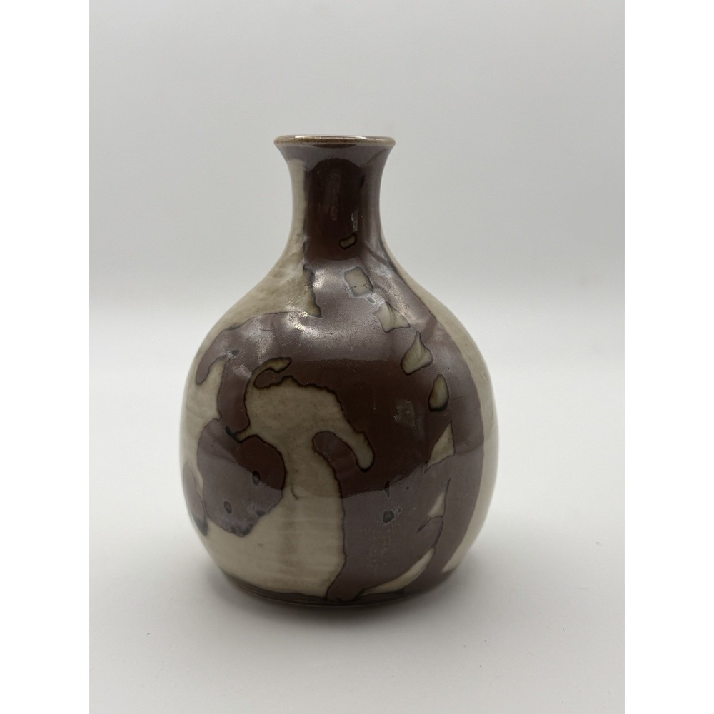 Vintage 1985 Carrie Adams Smith Signed Studio Art Pottery Bud Vase Weed Pot 4"